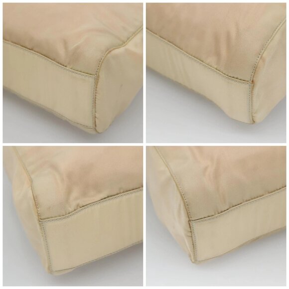 PRADA Chain Shoulder Bag Nylon Ivory Silver Auth 137031 - Picture 16 of 16